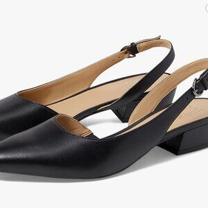 Naturilizer Banks Women's Black Leather Flat Pumps size 7.5